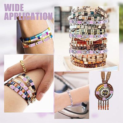 304Pcs 2-Hole Glass Seed Beads SEED-NB0001-70-1