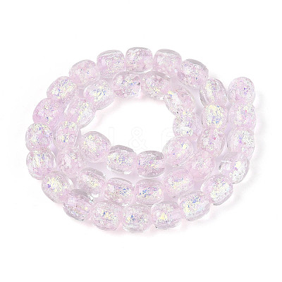 Handmade Foil Lampwork Beads Strands FOIL-T008-01G-1