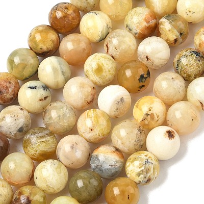 Natural Yellow Opal Beads Strands LS-G-I213-18-10mm-1