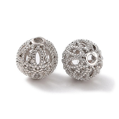 Rack Plating Brass Hollow Beads KK-P219-01A-P-1