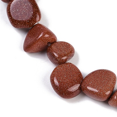 Synthetic Goldstone Nuggets Beads Strands G-B125-A07-01-1