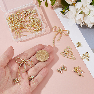 32Pcs 8 Styles Alloy Pendants FIND-HS0001-92-1