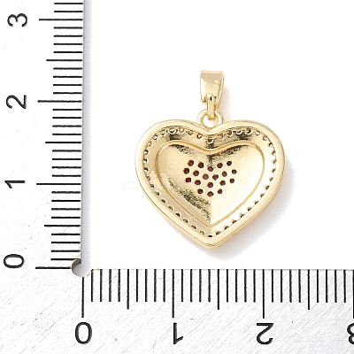 Valentine's Day Brass Micro Pave Cubic Zirconia Pendants CU-H001-02B-G-1