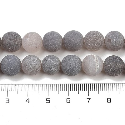 Natural Druzy Agate Beads Strands G-NH0024-A02-10mm-1