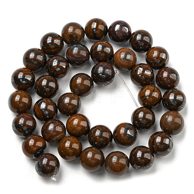 Natural Yellow Tiger Iron Beads Strands G-C079-A03-03-1