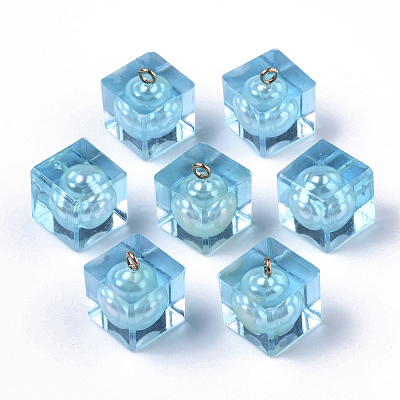 Transparent Epoxy Resin Pendants CRES-N025-07B-05-1