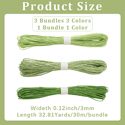 3 Bundles 3 Colors Twisted Paper Cord DIY-CP0012-06A-1