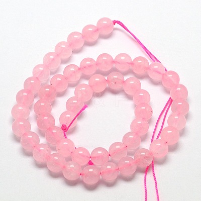 Natural  Rose Quartz Beads Strands G-L104-10mm-01-1