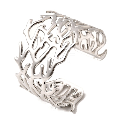 304 Stainless Steel Cuff Bangles BJEW-L705-02P-1