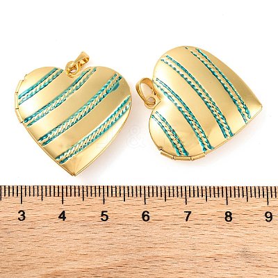 Rack Plating Brass Locket Pendant KK-H486-04G-05-1