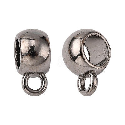Tibetan Style Alloy Tube Bails TIBEP-LFH251Y-B-FF-1