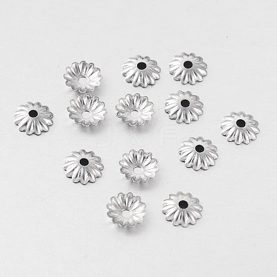 Tarnish Resistant Multi-Petal 316 Surgical Stainless Steel Flower Bead Caps LS-X-STAS-M257-05-1