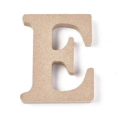 Letter Unfinished Wood Slices DIY-WH0162-62E-1