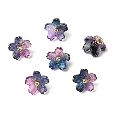 Alloy Acrylic Pendants TACR-P016-01G-12-1