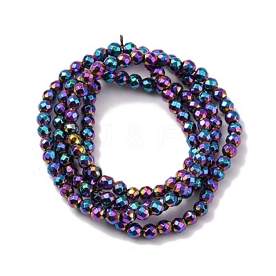 Electroplate Non-magnetic Synthetic Hematite Beads Strands X-G-J169B-3mm-05-1