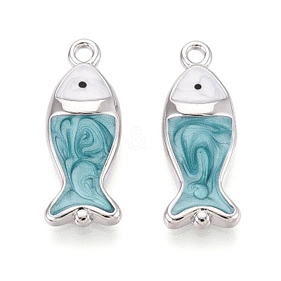 Brass with Enamel Pendants KK-T073-38P-1