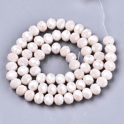 Electroplate Glass Beads Strands EGLA-A034-P8mm-A19-1