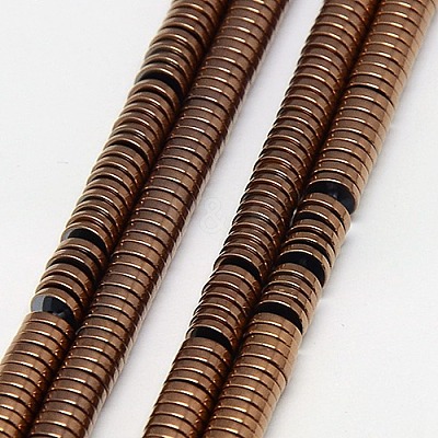 Electroplate Non-magnetic Synthetic Hematite Beads Strands G-J164A-3mm-M-1