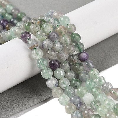 Natural Fluorite Beads Strands G-P530-B04-02-1