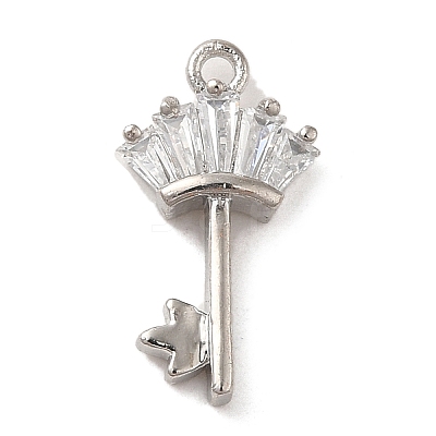 Brass Cubic Zirconia Pendents KK-M275-26P-1