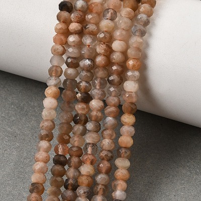 Natural Multi-Moonstone Beads Strands G-B074-A08-01-1