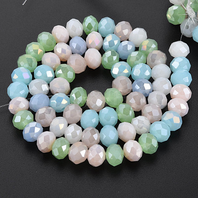 Electroplate Glass Beads Strands EGLA-S194-18G-1