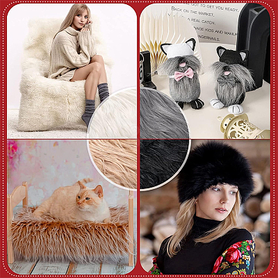 1Pc Artificial Wool Fabric for Christmas AJEW-GF0011-13C-1