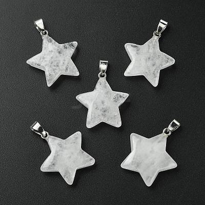 Natural Quartz Crystal Pendants GG-K002-10V-1