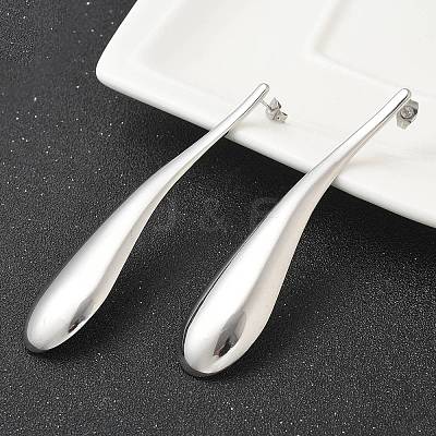 304 Stainless Steel Teardrop Stud Earrings for Women EJEW-M089-07P-1