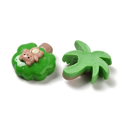 Plant Theme Opaque Resin Cabochons RESI-Q228-04-1