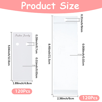 120Pcs Paper Keychain Display Cards CDIS-SP0001-37-1