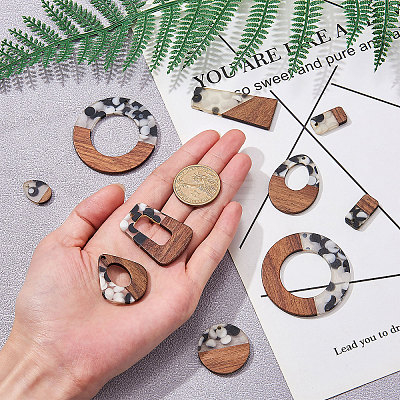 Resin & Wood Pendants RESI-CJ0001-14-1