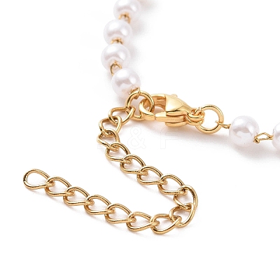 PVD Vacuum Plating 304 Stainless Steel Beaded Necklaces NJEW-E064-08G-1