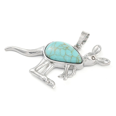 Synthetic Turquoise Pendants G-A176-A10-1