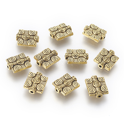 Tibetan Style Alloy Rectangle Beads X-GLF0660Y-NF-1