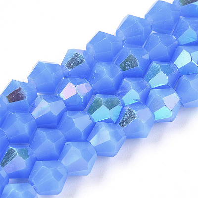 Imitation Jade Electroplate Glass Beads Strands LS-EGLA-A039-J6mm-L04-1