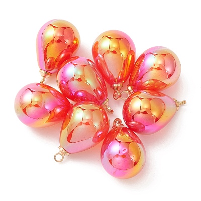 8Pcs UV Plating Acrylic Pendants FIND-YW0002-04E-1