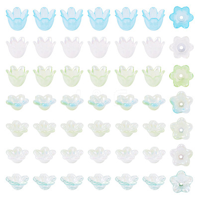 Acrylic Bead Caps OACR-TA0014-45B-1