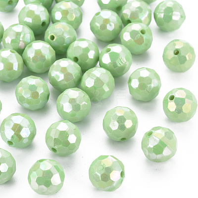 Opaque Acrylic Beads TACR-S154-10F-01-1