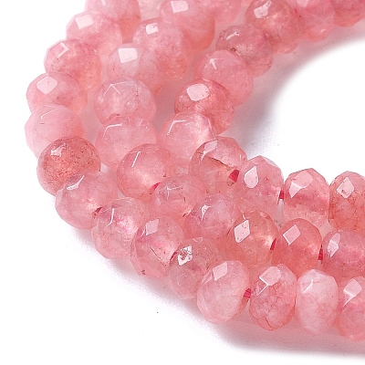 Dyed Natural Malaysia Jade Rondelle Beads Strands X-G-E316-2x4mm-66-1