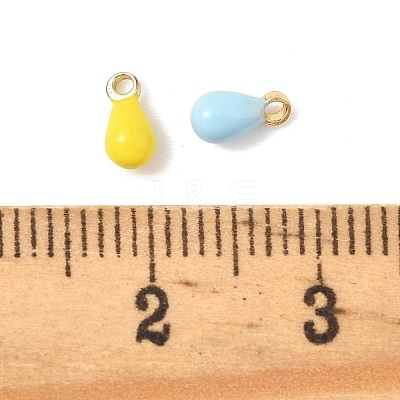 Brass Enamel Pendants KK-K364-17A-G-1
