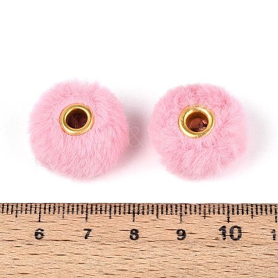 Imitation Rabbit Hair European Beads FIND-WH0126-574T-1