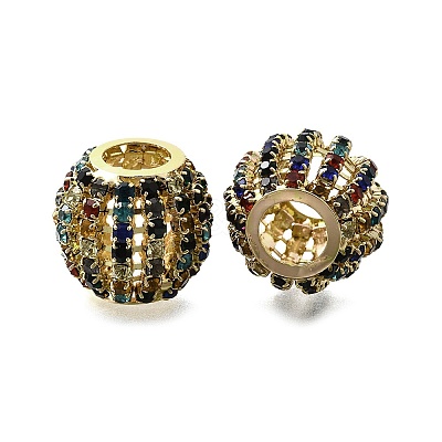 Rhinestone Brass Beads KK-D295-08G-01-1