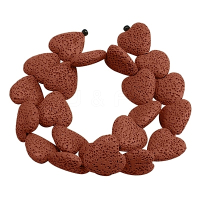 Dyed Natural Lava Rock Bead Strands G917-5-1