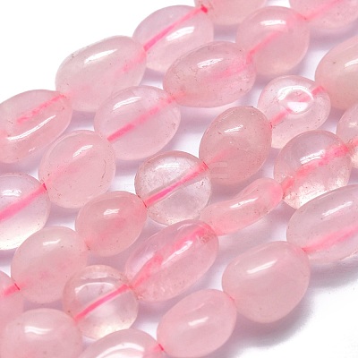 Natural Madagascar Rose Quartz Beads Strands G-O186-B-09-1