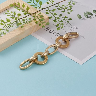 Handmade Opaque Spray Painted Acrylic Link Chains AJEW-JB00869-02-1