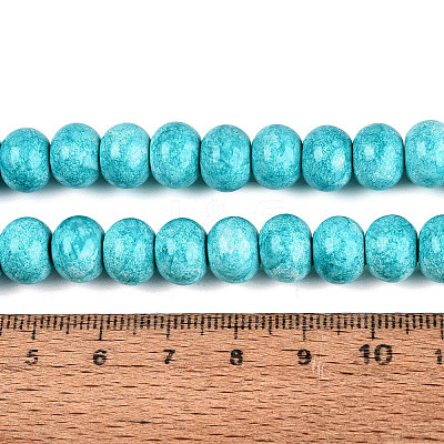 Opaque Baking Paint Glass Beads Strands GLAA-Q110-03A-08-1