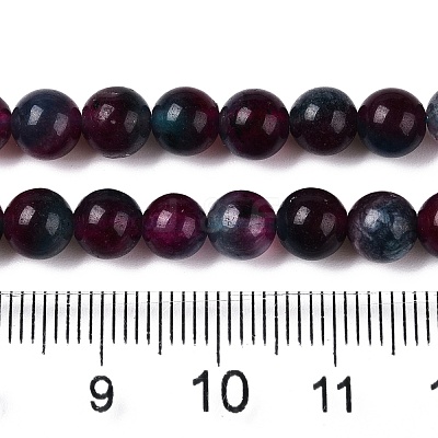 Dyed Natural White Jade Beads Strands G-T138-6mm-210-2-1