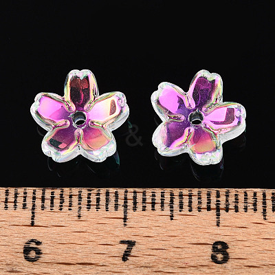Transparent Electroplate Glass Bead Caps LS-EGLA-N015-01A-1
