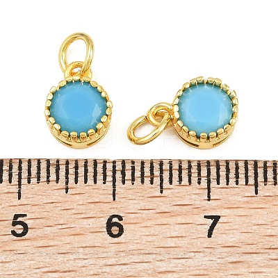 Brass Pave Cubic Zirconia Charms CU-CBA3D67-02G-1